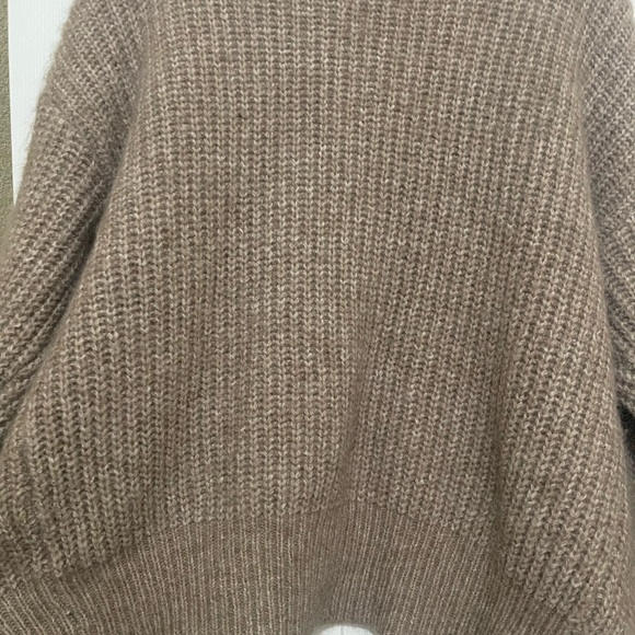 Zara Tan/Brown Oversized Button-Up Knit Cardigan - Picture 5 of 5